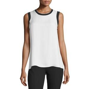 Rag & Bone Maude 100% Silk Georgette Ivory Cream Tank Sleeveless Top